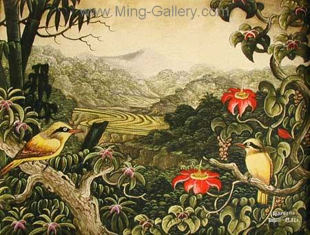 Tropical Landscape painting on canvas TLS0031