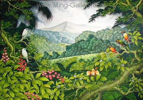 Tropical Landscape painting on canvas TLS0034