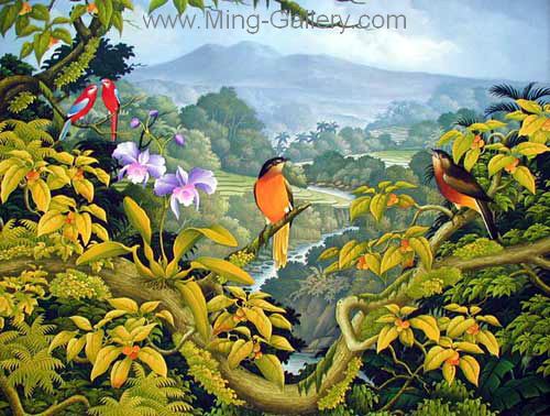 Tropical Landscape painting on canvas TLS0037
