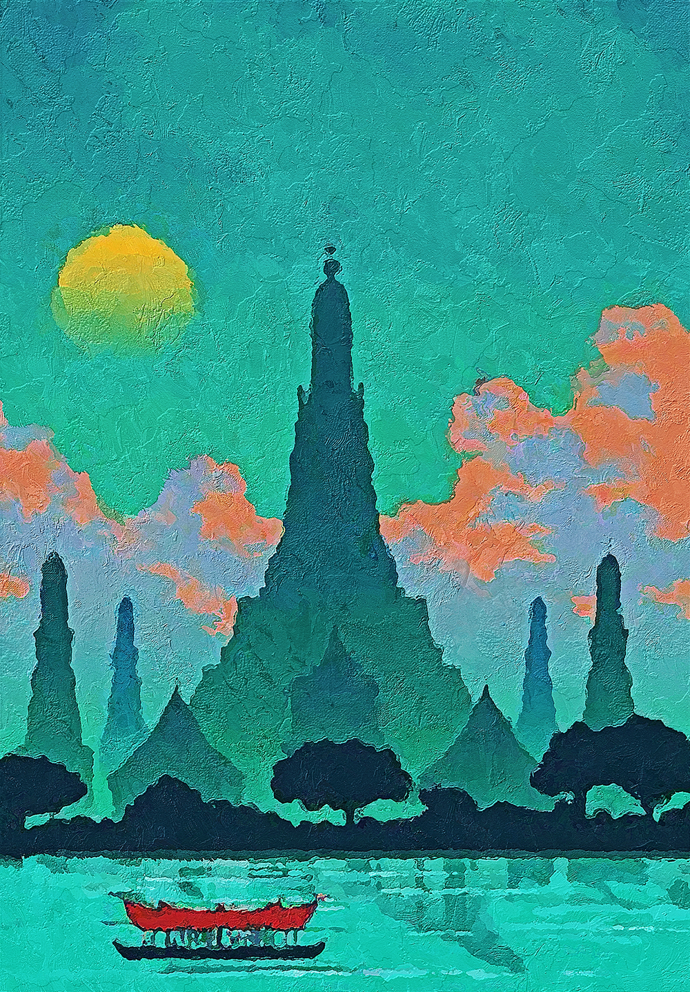 Bangkok painting on canvas TPP0004