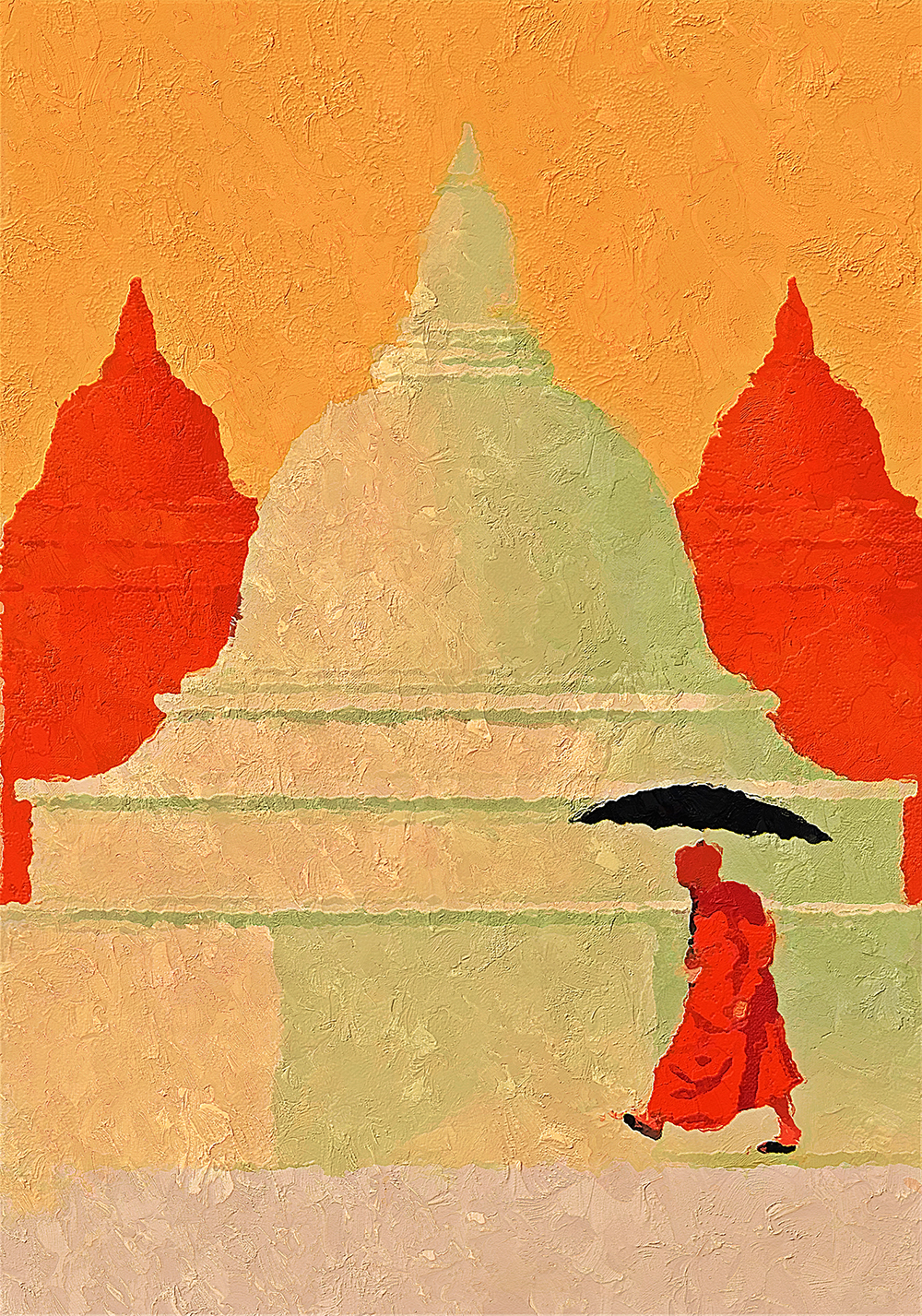 Chiang Mai painting on canvas TPP0007