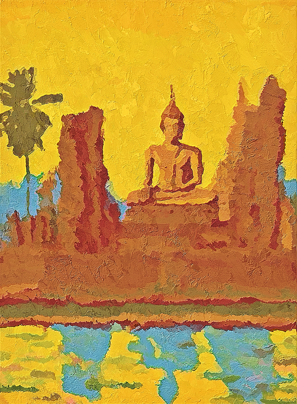 Sukothai painting on canvas TPP0008