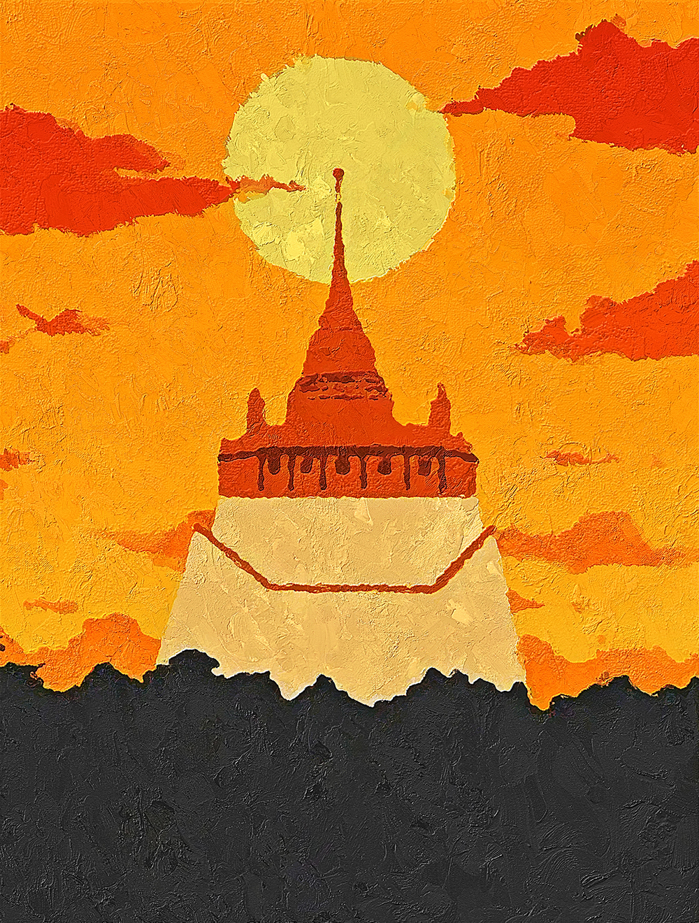 Bangkok painting on canvas TPP0009