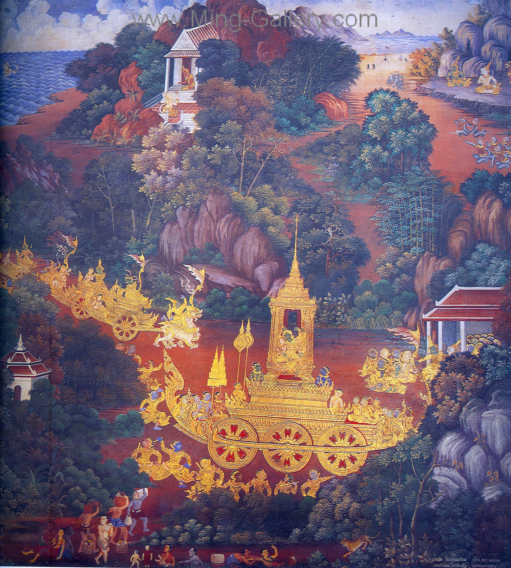 Thai Traditional painting on canvas TPT0005