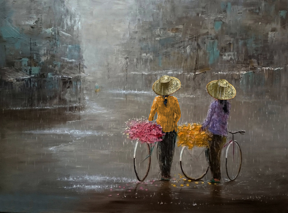 Thai Rainy Season painting on canvas TSM0007