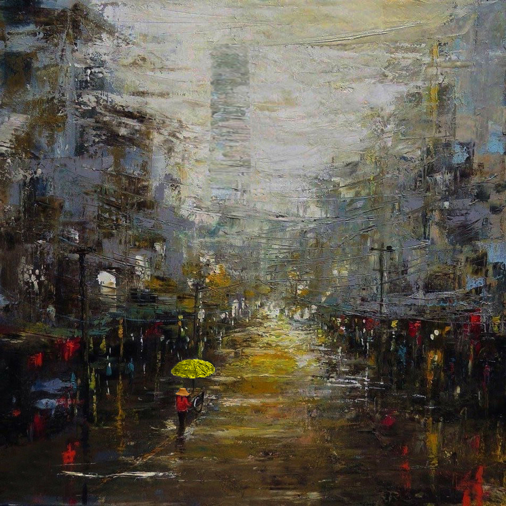 Thai Rainy Season painting on canvas TSM0011