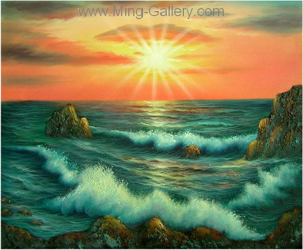 TSS0032 - Tropical Seascape Oil Painting for Sale