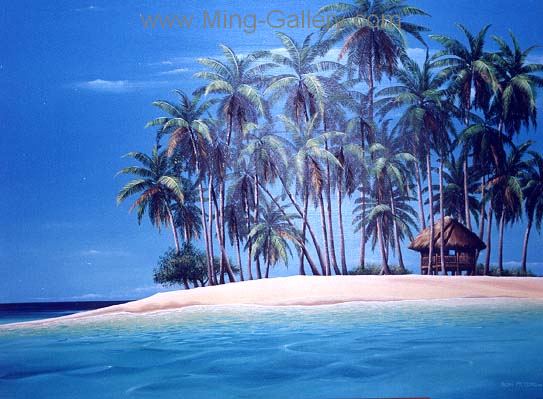 TSS0040 - Tropical Seascape Oil Painting for Sale