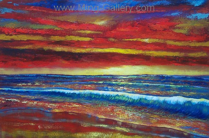 TSS0044 - Tropical Seascape Oil Painting for Sale