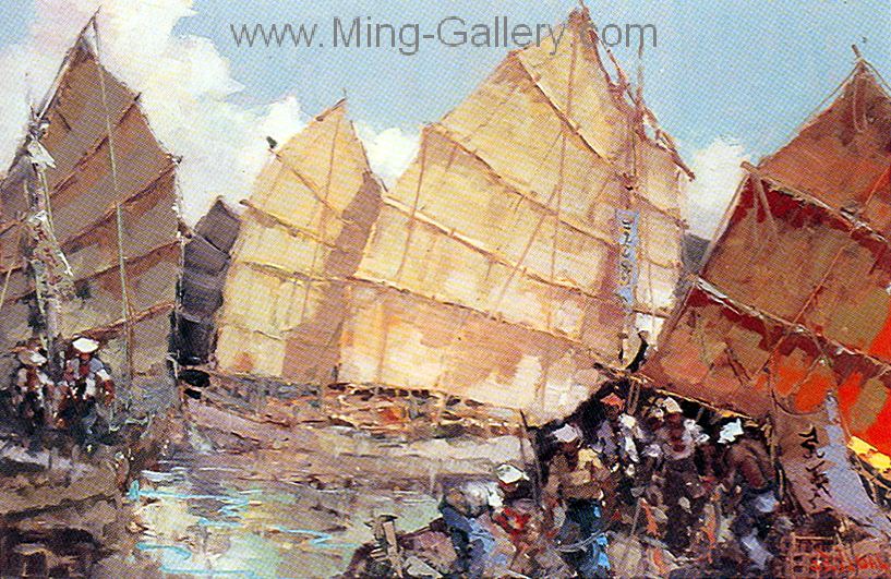 TSS0052 - Tropical Seascape Oil Painting for Sale