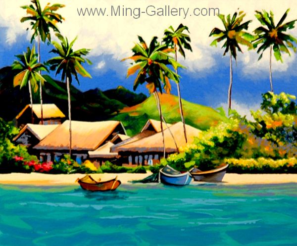 TSS0061 - Tropical Seascape Oil Painting for Sale