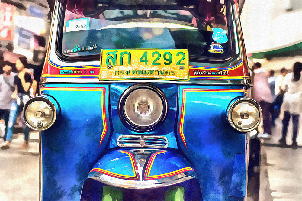 Thai Tuk Tuk painting on canvas TTT0001