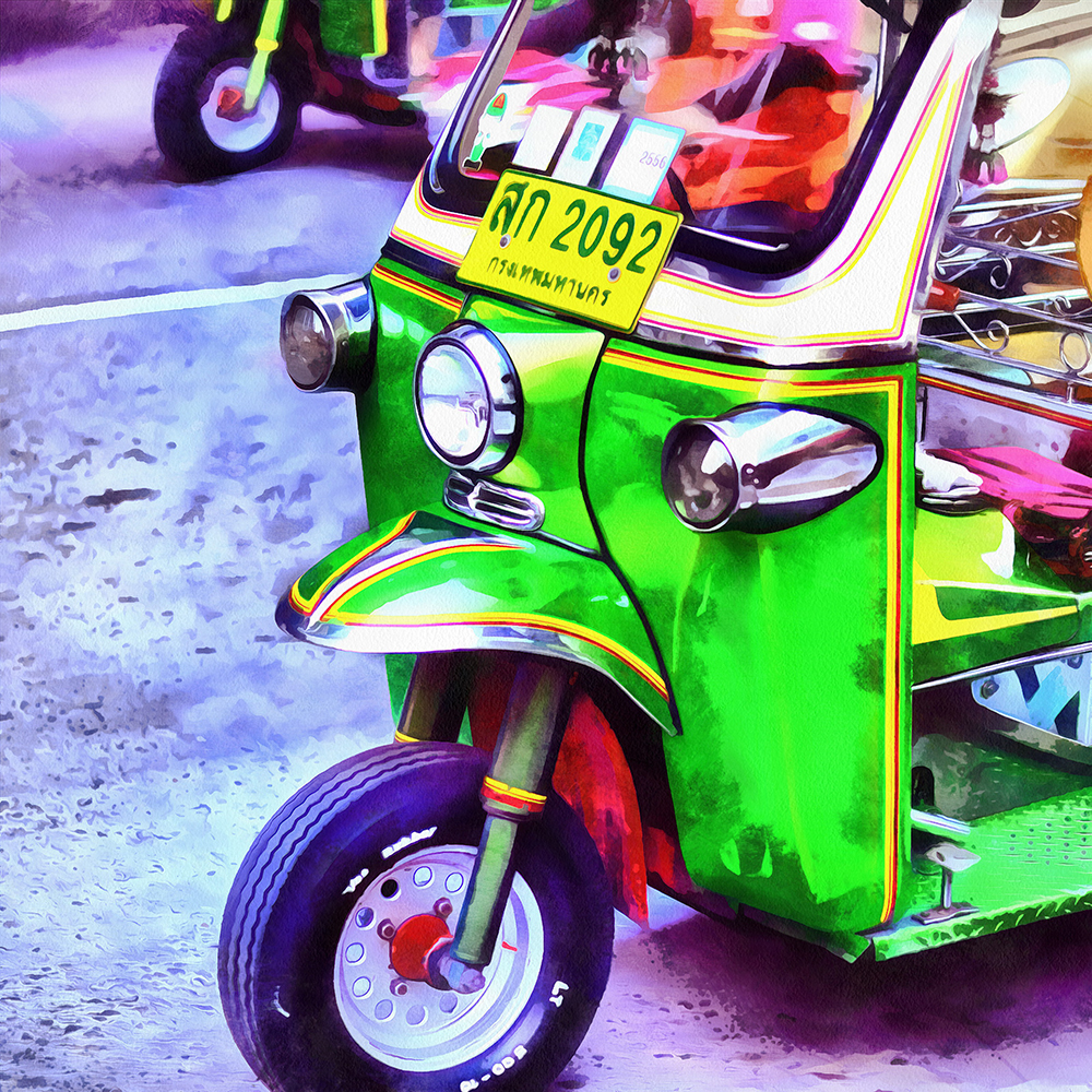 Thai Tuk Tuk painting on canvas TTT0002