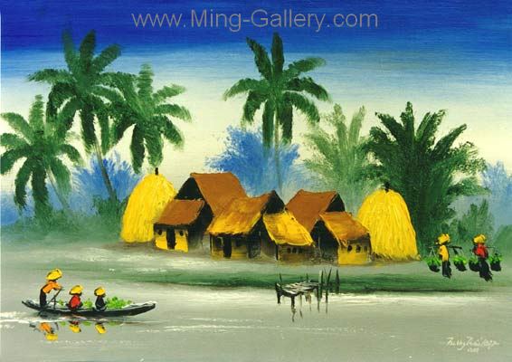 Vietnamese Modern painting on canvas VNP0029