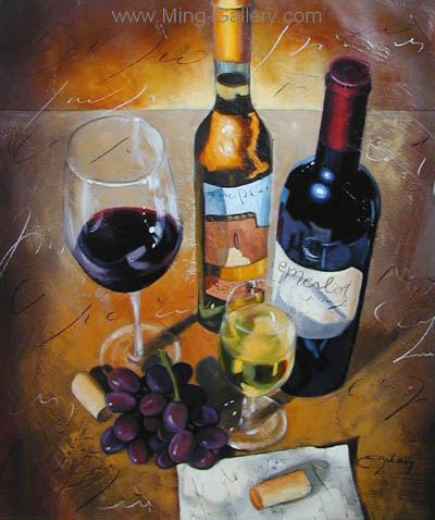 Wine Bottles painting on canvas WIN0001