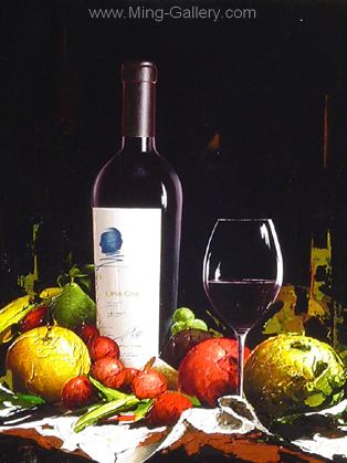 Wine Bottles painting on canvas WIN0007