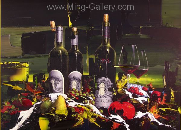 Wine Bottles painting on canvas WIN0017