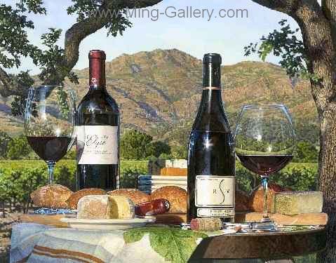 Wine Bottles painting on canvas WIN0019