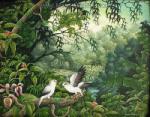 Birds painting on canvas ANB0040