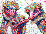 Birds painting on canvas ANE0028