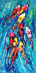 Koi Fish painting on canvas ANF0007