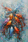 Koi Fish painting on canvas ANF0009