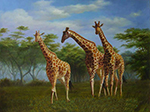Giraffe painting on canvas ANG0003