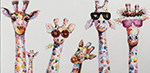 Giraffe painting on canvas ANG0005