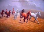 Horses painting on canvas ANH0006