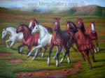 Horses painting on canvas ANH0009