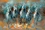 Horses painting on canvas ANH0025