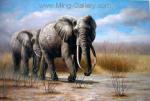  ,  ANP0006 Oil Painting of Elephant