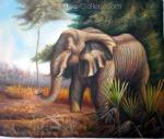  ,  ANP0007 Oil Painting of Elephant