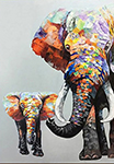  ,  ANP0010 Oil Painting of Elephant