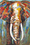  ,  ANP0011 Oil Painting of Elephant