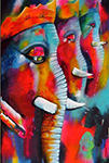 Elephants painting on canvas ANP0015