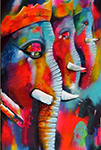  ,  ANP0015 Oil Painting of Elephant