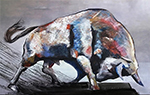 Bulls painting on canvas ANU0003