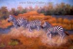 Zebras painting on canvas ANZ0002