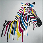Zebras painting on canvas ANZ0006