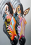 Zebras painting on canvas ANZ0009