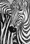 Zebras painting on canvas ANZ0011