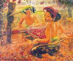 Famous Bali Artist Merpres painting on canvas BAA0035