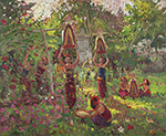 Famous Bali Artist Merpres painting on canvas BAA0077