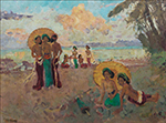 Famous Bali Artist Merpres painting on canvas BAA0080