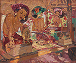 Famous Bali Artist Merpres painting on canvas BAA0086
