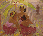 Famous Bali Artist Merpres painting on canvas BAA0089