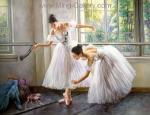  ,  BAL0008 Painting of Ballet Dancers Art for Sale