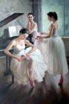  ,  BAL0013 Painting of Ballet Dancers Art for Sale