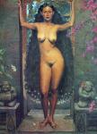  ,  BAN0004 Bali Nude Painting